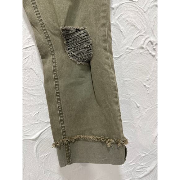 Refuge Women Olive Green Cargo Pants - Size: 10 - Picture 3 of 7